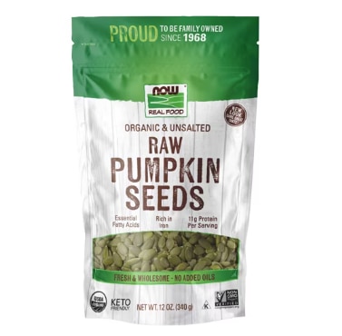 NOW Foods Organic & Unsalted Raw Pumpkin Seeds