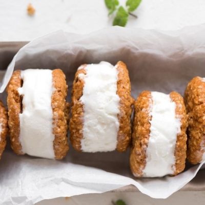 Pumpkin Spice Ice Cream Sandwiches