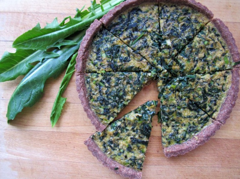 Spring Greens & Leek Tart With Teff Crust