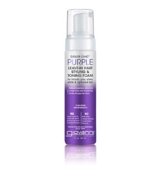 Giovanni Color Chic Purple Leave-In Hair Styling & Toning Foam -- 7 fl oz