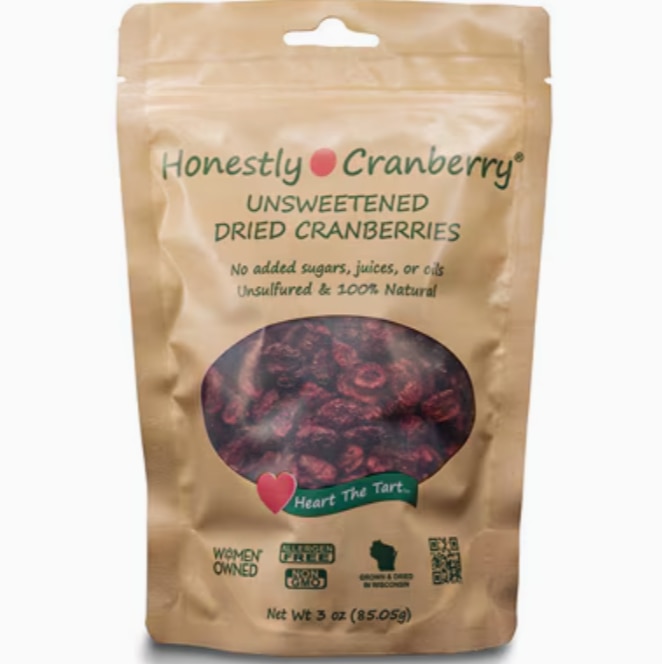 Honestly Cranberry Dried Cranberries - Unsweetened