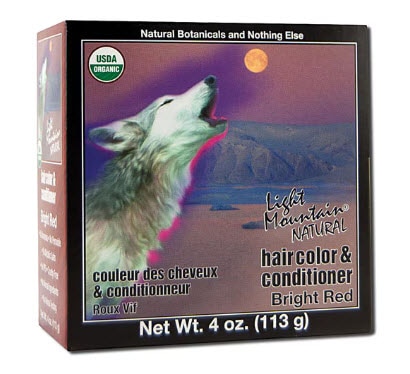Light Mountain Natural Hair Color and Conditioner - Bright Red -- 4 fl oz