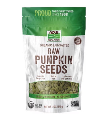 NOW Foods Organic & Unsalted Raw Pumpkin Seeds -- 12 oz NOW Foods Organic & Unsalted Raw Pumpkin Seeds -- 12 oz