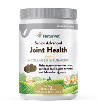 NaturVet Senior Advanced Joint Health Collagen Turmeric Glucosamine for Dogs NaturVet Senior Advanced Joint Health Collagen Turmeric Glucosamine for Dogs