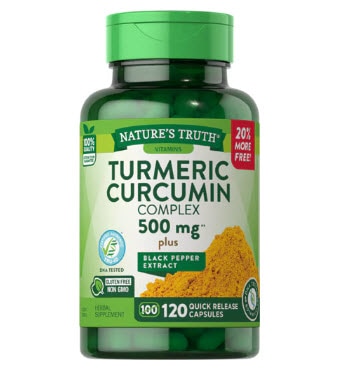 Nature's Truth Turmeric Curcumin Complex plus Black Pepper Extract -- 120 Quick Release Capsules