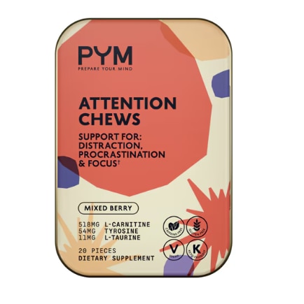PYM Attention Chews - Support for Procrastination Focus & Productivit