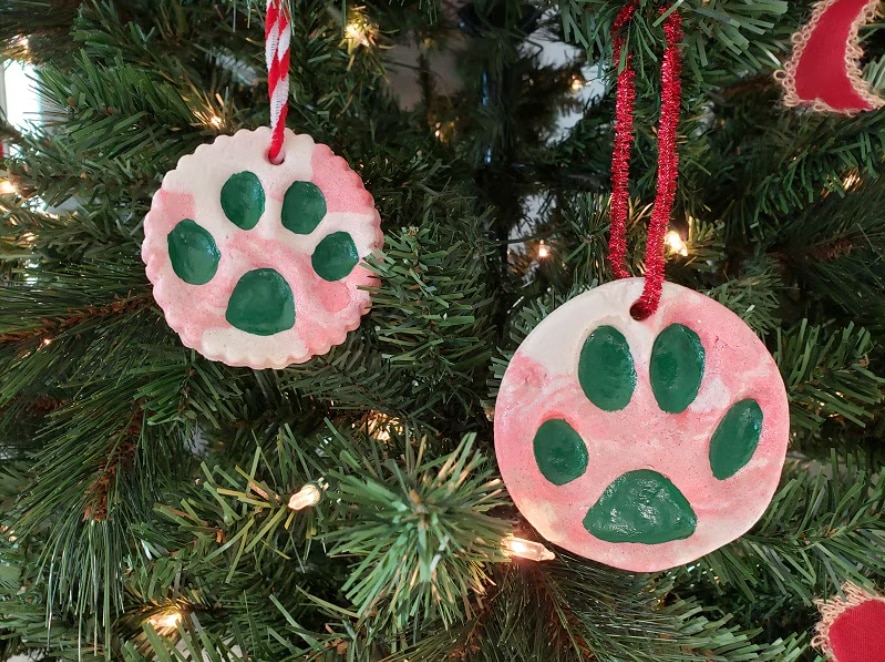 Paw Print Ornaments