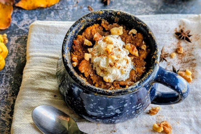 Pumpkin Spice Mug Cake With Collagen
