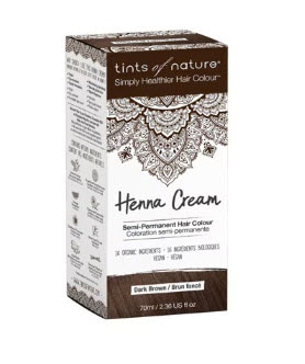 Tints of Nature Henna Cream Hair Color Dark Brown -- 2.36 fl oz
