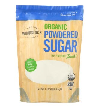 Woodstock Non-GMO Organic Kosher Powdered Sugar -- 16 oz Woodstock Non-GMO Organic Kosher Powdered Sugar -- 16 oz