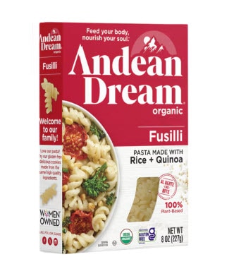 Andean Dream Organic Quinoa Pasta Fusilli Gluten Free -- 8 oz Andean Dream Organic Quinoa Pasta Fusilli Gluten Free -- 8 oz
