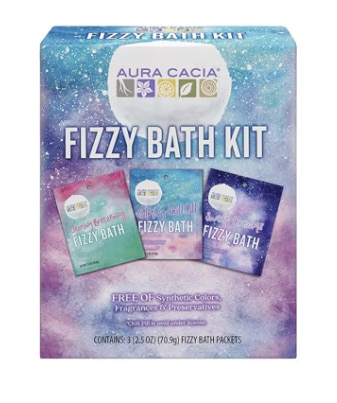 Aura Cacia Fizzy Bath Kit 3 Packets -- 2.5 oz