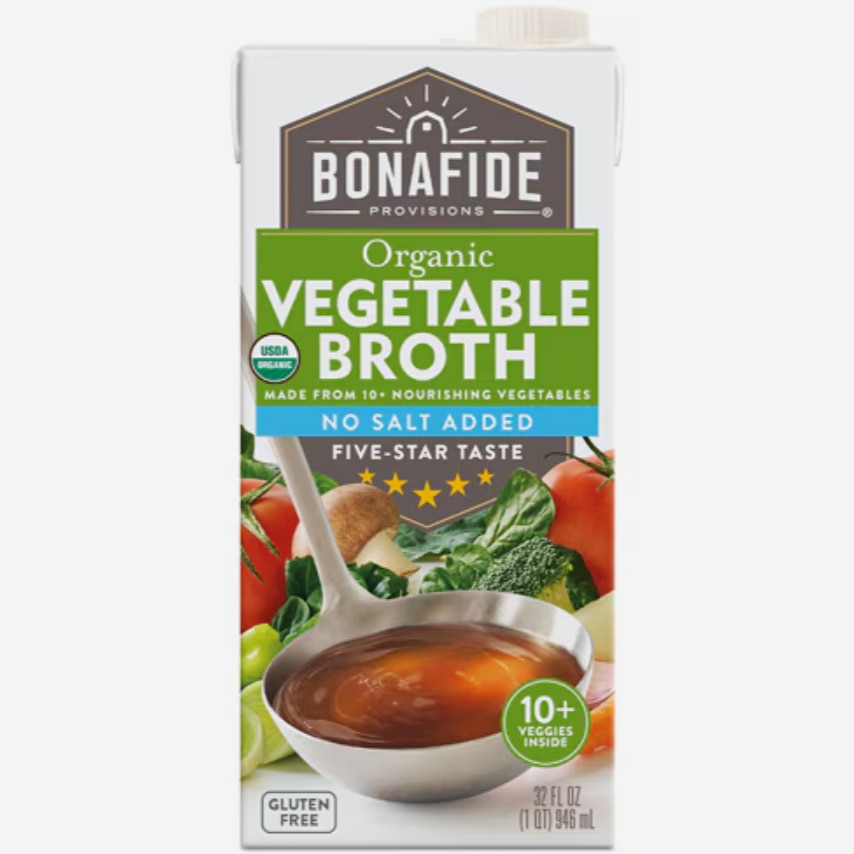 Bonafide No-Salt-Added Organic Vegetable Broth