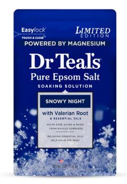 Dr Teal's Holiday Pure Epsom Salt Soaking Solution Snowy Night