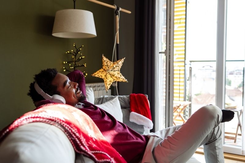 Man Meditating to Help Holiday Stress Headache