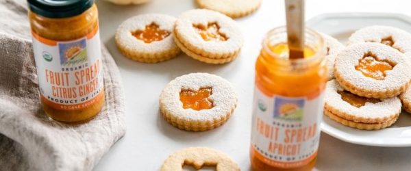 Linzer Cookies With Einkorn Flour and Organic Fruit Spread