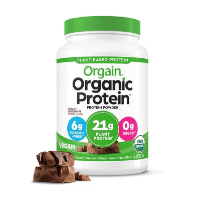 Orgain Organic Vegan 21g Protein Powder Plant Based Creamy Chocolate
