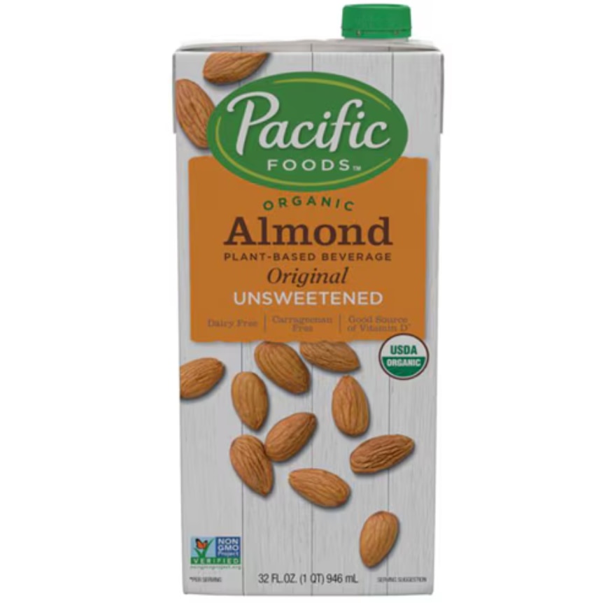 Pacific Foods Organic Unsweetened Almond Milk Pacific Foods Organic Unsweetened Almond Milk