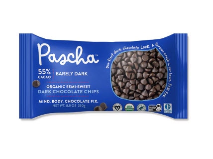 Pascha Organic Dark Chocolate Chips 55% Cacao Semi Sweet -- 8.8 oz