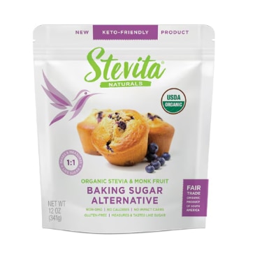 Stevita Naturals Organic Stevia & Monk Fruit Baking Sugar Alternative Stevita Naturals Organic Stevia & Monk Fruit Baking Sugar Alternative