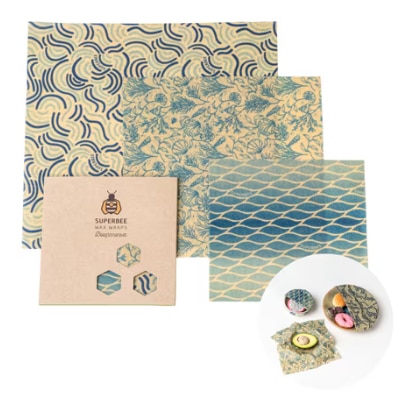 Superbee Reusable Beeswax Wrap Set of 3