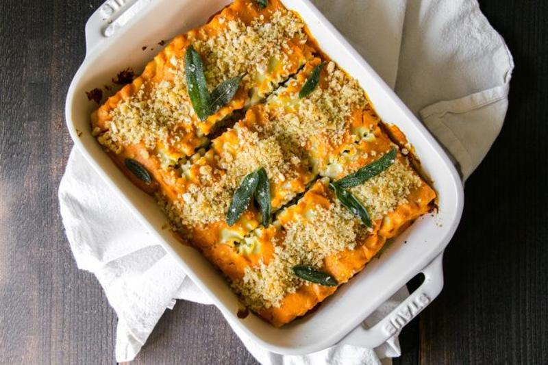 Vegan Pumpkin Lasagna Roll-Ups