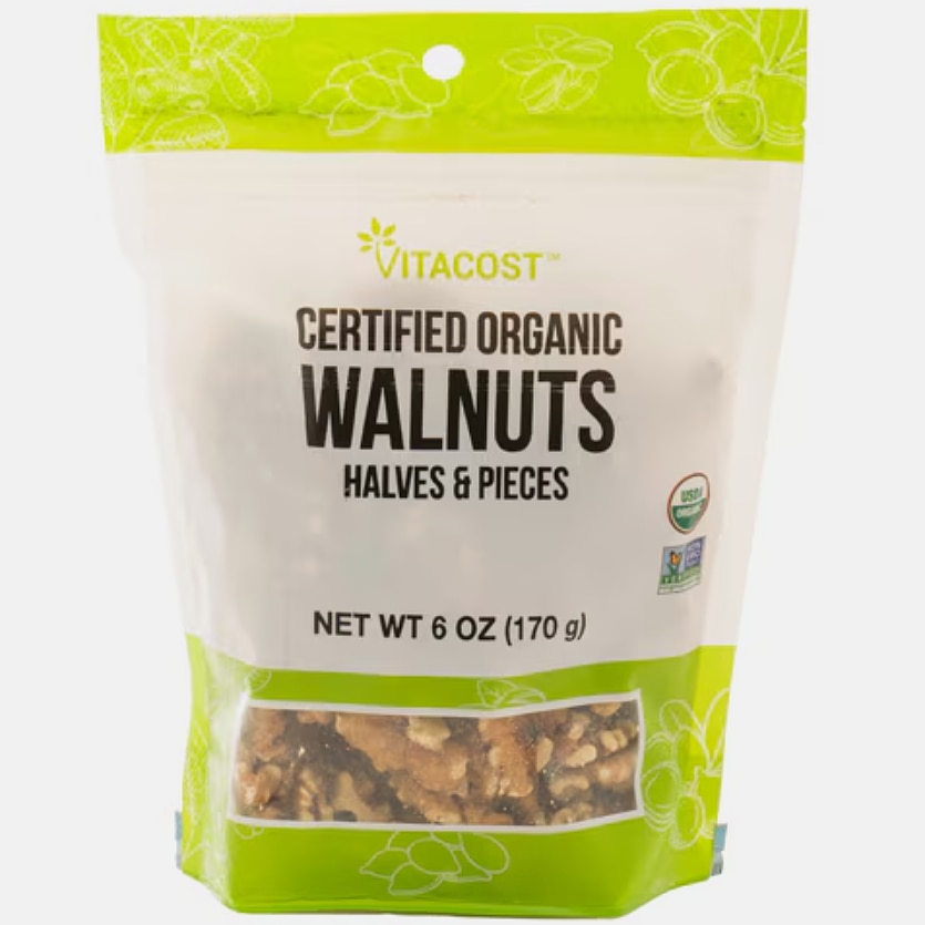 Vitacost Certified Organic Walnuts Halves & Pieces Vitacost Certified Organic Walnuts Halves & Pieces