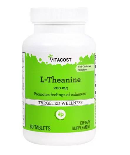 Vitacost L-Theanine -- 200 mg - 60 Tablets