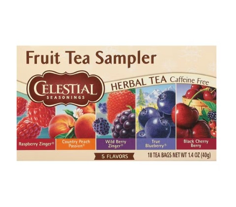 Celestial Seasonings Herbal Tea Sampler Caffeine Free Assorted Fruit -- 18 Tea Bags