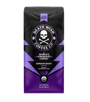 Death Wish Coffee Organic Whole Bean Coffee Espresso -- 14 oz