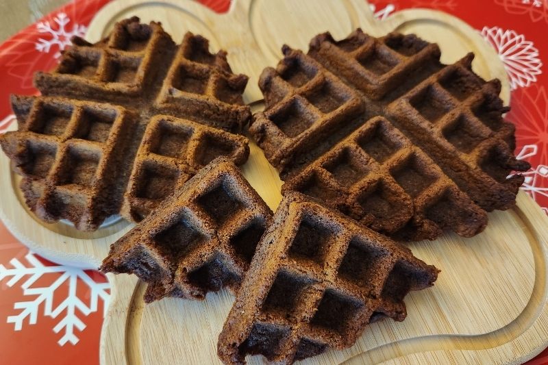 Gingerbread Waffles for Dogs