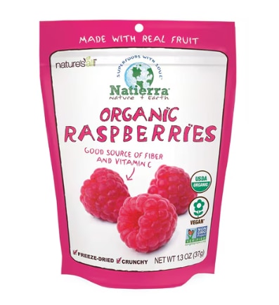 Natierra Organic Freeze-Dried Raspberries -- 1.3 oz Natierra Organic Freeze-Dried Raspberries -- 1.3 oz