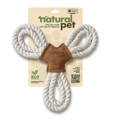 Natural Pet Dog Toy Eco-Friendly Leather Tri-Flyer Natural Pet Dog Toy Eco-Friendly Leather Tri-Flyer