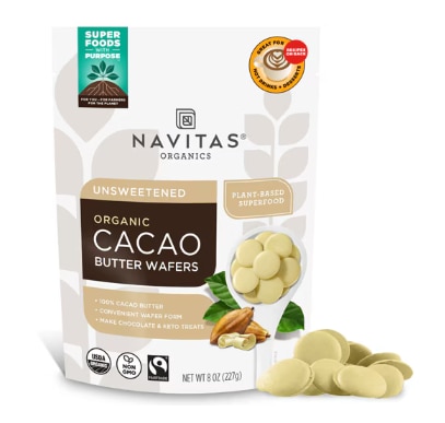 Navitas Organics Organic Unsweetened Cacao Butter Wafers Navitas Organics Organic Unsweetened Cacao Butter Wafers