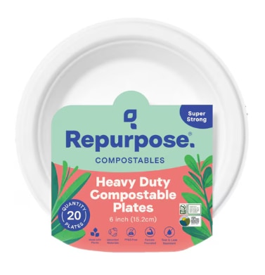 Repurpose Compostable Plates 6 inch White
