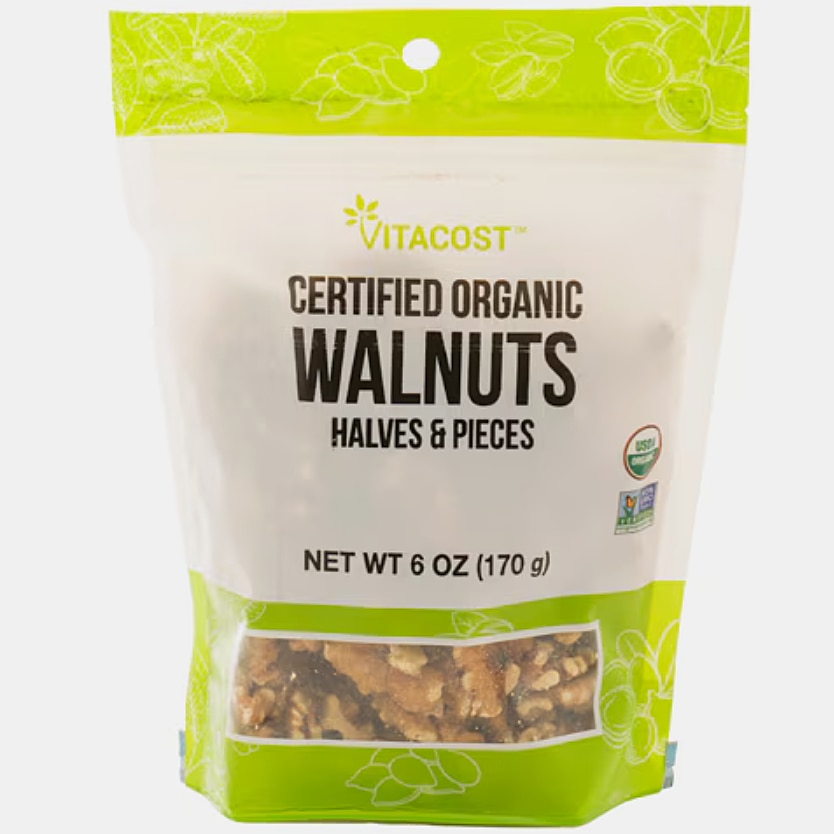 Vitacost Certified Organic Walnuts Halves & Pieces