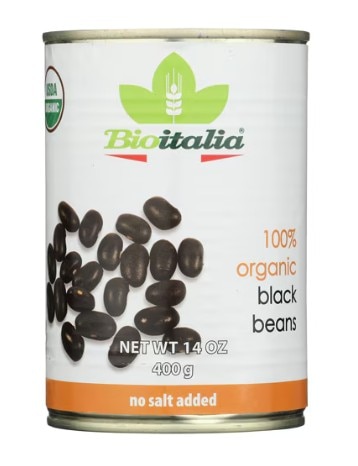 Bioitalia Organic Black Beans -- 14 oz