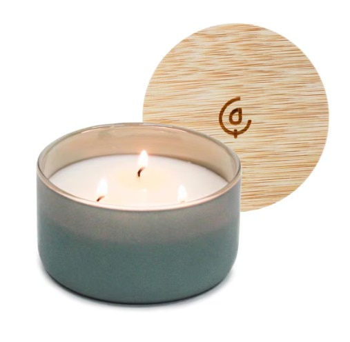 Calyan Wax Co Soy Candle 3 Wick Green Glass Jar - Evergreen + Eucalyptus -- 8 oz Calyan Wax Co Soy Candle 3 Wick Green Glass Jar - Evergreen + Eucalyptus -- 8 oz