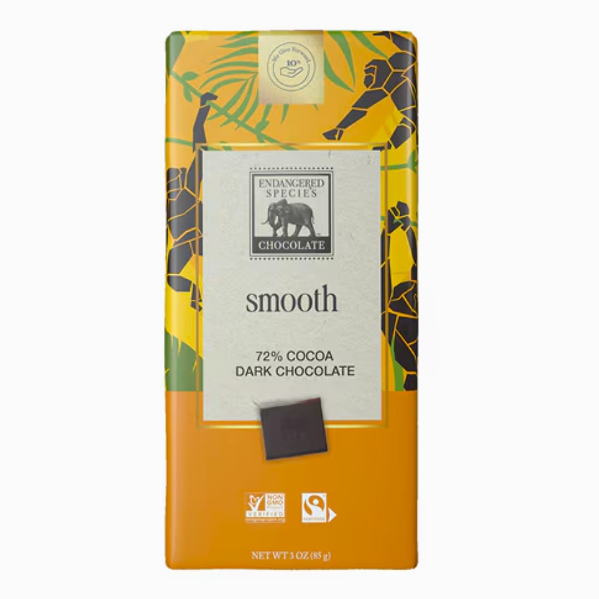 Endangered Species Vegan Dark Chocolate 72% Cocoa Bar Endangered Species Vegan Dark Chocolate 72% Cocoa Bar