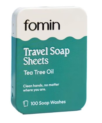 Fomin' Travel Soap Sheets Tin - Tea Tree Oil -- 100 Sheets