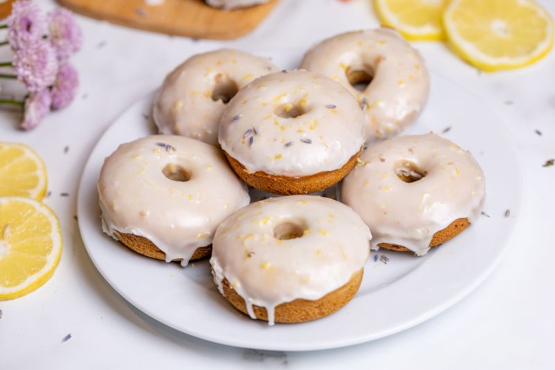 Vegan & Gluten-Free Lemon-Lavender Homemade Donuts Recipe
