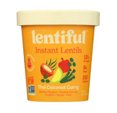 Lentiful Gluten Free Non-GMO Instant Lentils Thai Coconut Curry