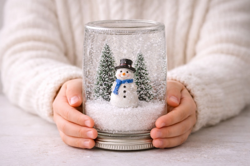 Mason Jar Snow Globe
