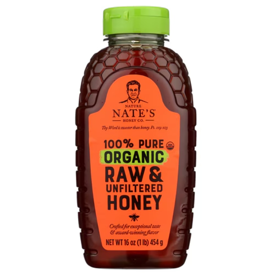 Nature Nate's 100% Pure Organic Raw & Unfiltered Honey