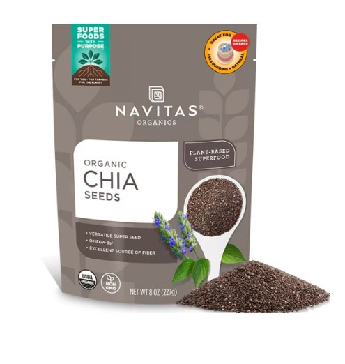 Navitas Organics Organic Chia Seeds Omega-3s & Fiber -- 8 oz