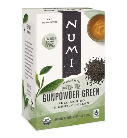 Numi Tea Organic Gunpowder Green Tea -- 18 Tea Bags