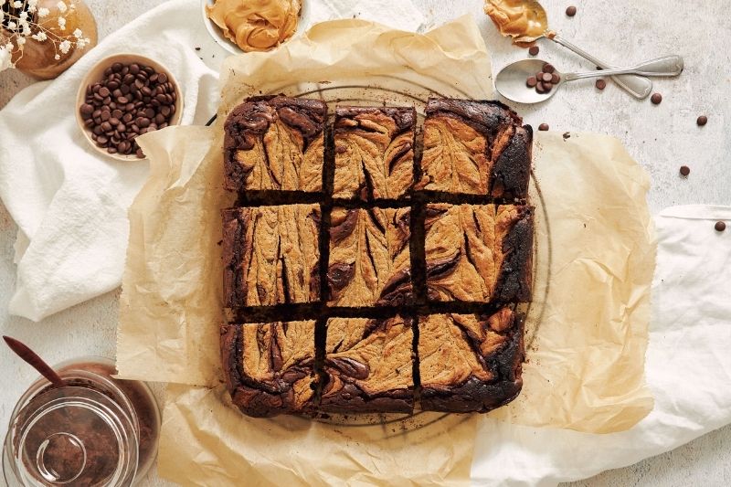 Peanut Butter Swirl Brownies
