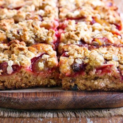 Gluten Free Coffee Cake with Plum-Topped and Streusel