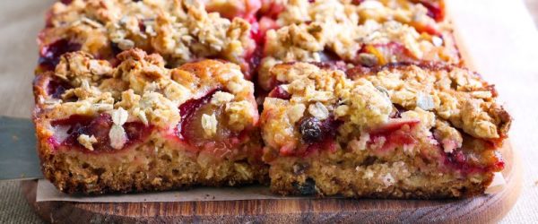 Gluten Free Coffee Cake with Plum-Topped and Streusel
