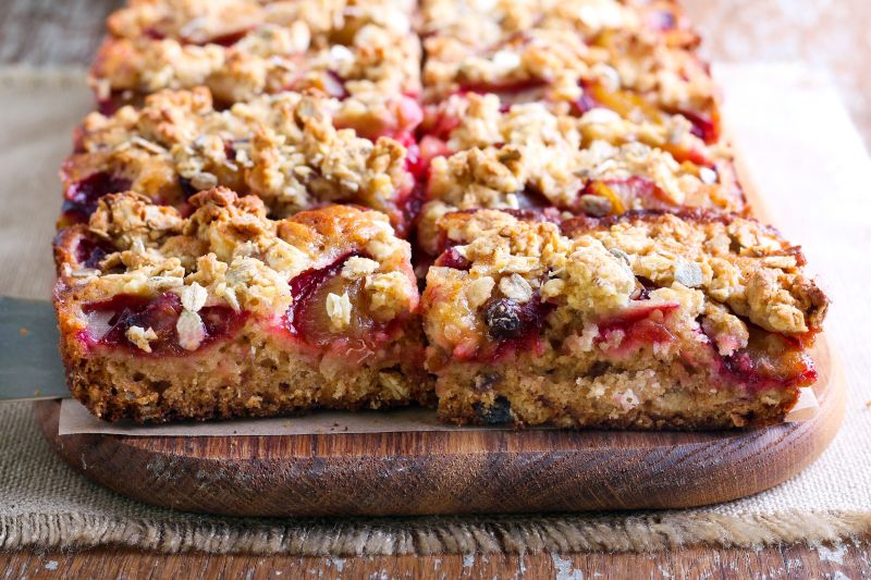 Gluten Free Coffee Cake with Plum-Topped and Streusel